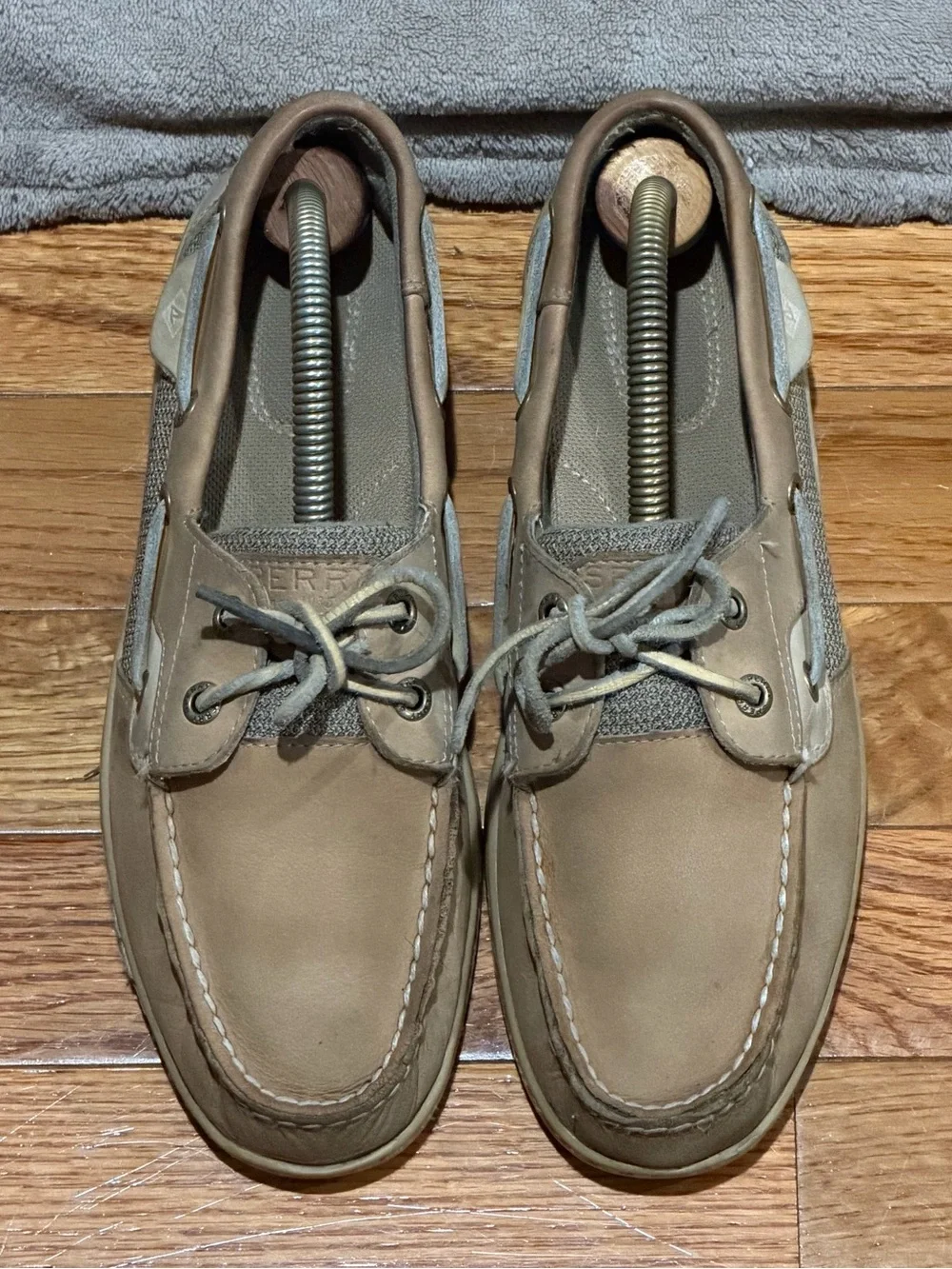 Sperry Top-Sider Angelfish Linen Oat Boat Shoes Womens 7 W Wide 9276619 Leather